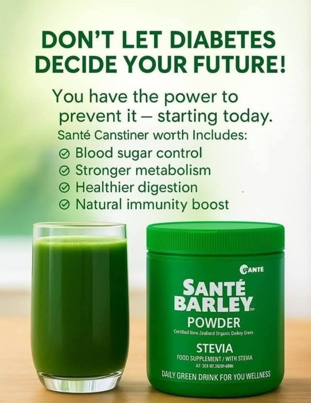 Sante Barley Canister (200g) with Stevia