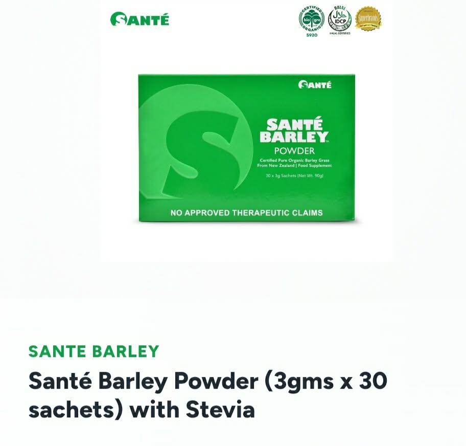 Sante Barley Powder (3g x 30 sachets) with Stevia