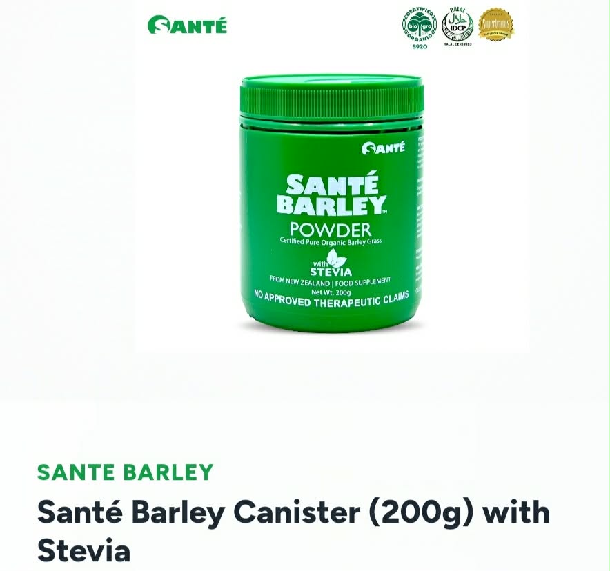 Sante Barley Canister (200g) with Stevia